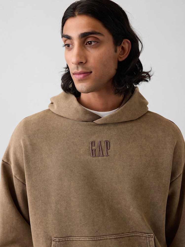Gap Brown Heavyweight Oversized Logo Hoodie - Image 4 of 4 Gap Brown Heavyweight Oversized Logo Hoodie - Image 4 of 4