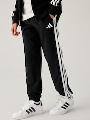 adidas Black 3 Stripe Joggers - Image 2 of 6