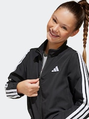 adidas Black 3 Stripe Woven Jacket - Image 5 of 6