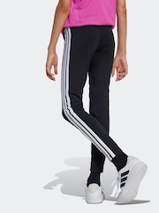 adidas Black Chrome 3 Stripe Essentials Leggings - Image 2 of 6