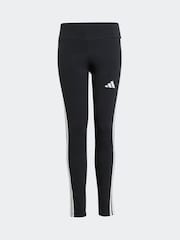 adidas Black Chrome 3 Stripe Essentials Leggings - Image 6 of 6