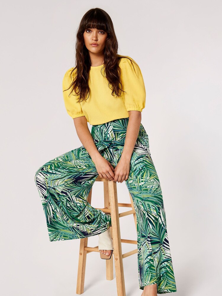 Apricot Blue Layer Tropic Fisherman Trousers - Image 2 of 4 Apricot Blue Layer Tropic Fisherman Trousers - Image 2 of 4