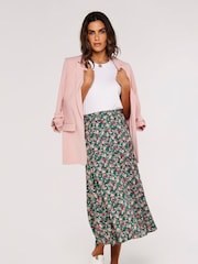 Apricot Green Printed Midi Skirt - Image 3 of 5