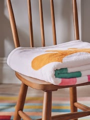 Cream Bloom Slogan Fleece Throw - Image 3 of 5