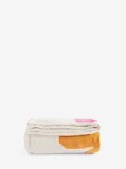 Cream Bloom Slogan Fleece Throw - Image 5 of 5