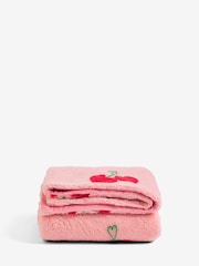 Pink Cherries Borg Fleece Throw - Image 6 of 6