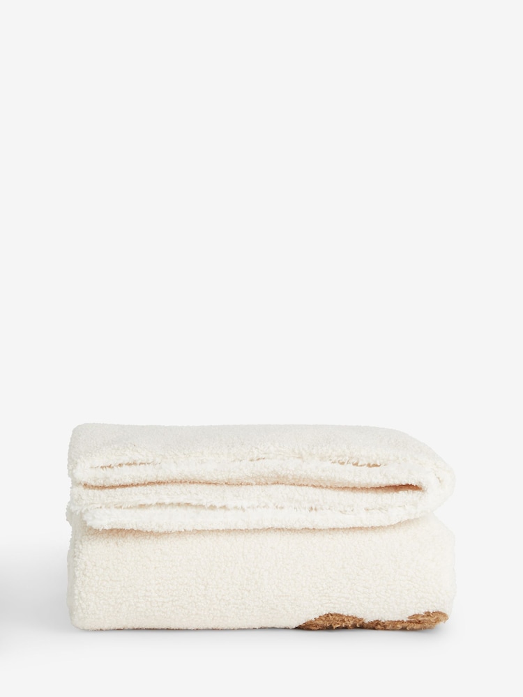 Cream Charlie Cockapoo Fleece Throw - Image 6 of 6