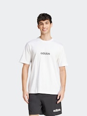 adidas White 100% Cotton T-Shirt - Image 1 of 7