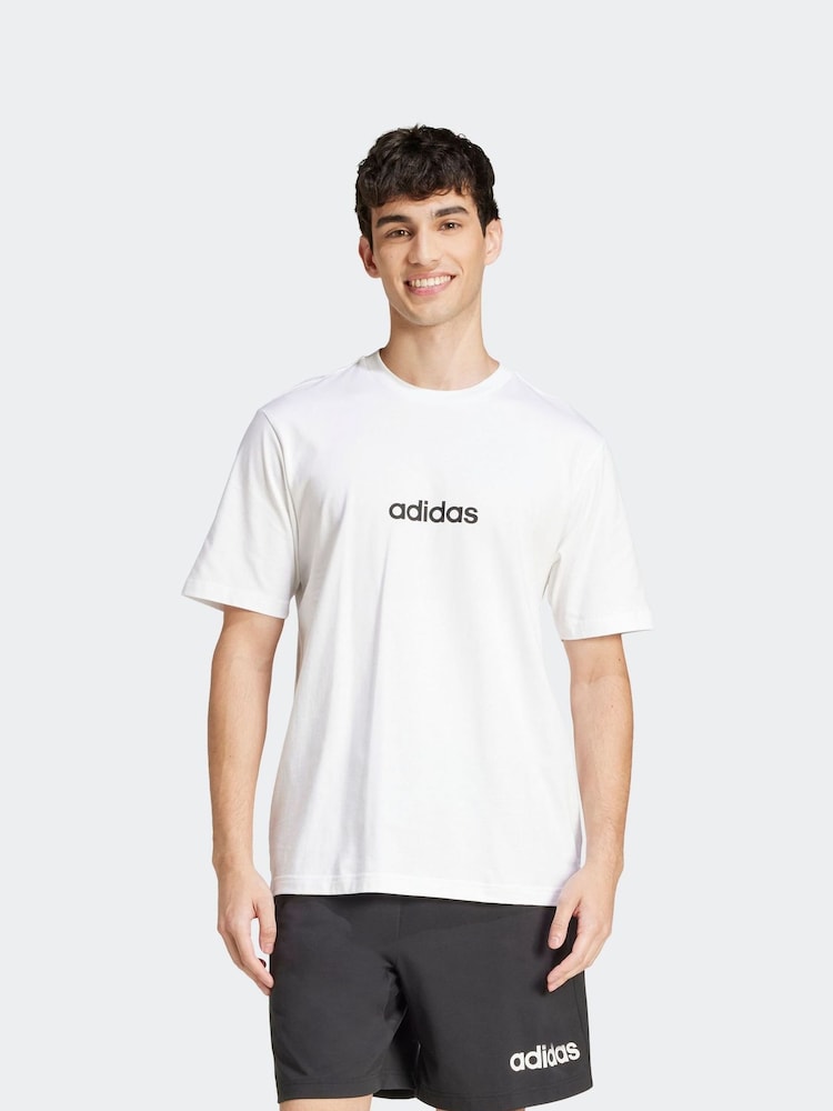 adidas White 100% Cotton T-Shirt - Image 1 of 7