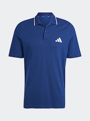 أزرق - قميص بولو بيكيه بشعار صغير من adidas - صورة 5 من 5