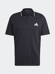 أسود - قميص بولو بيكيه بشعار صغير من adidas - صورة 5 من 5