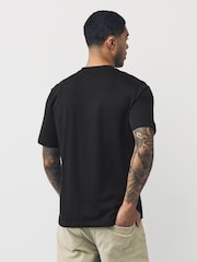 adidas Black Single Essentials Linear 100% Cotton Jersey T-Shirt - Image 3 of 5