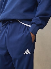 adidas Blue Small Essentials Logo Single Jersey Joggers - Image 5 of 9