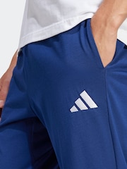 adidas Blue Small Essentials Logo Single Jersey Joggers - Image 8 of 9