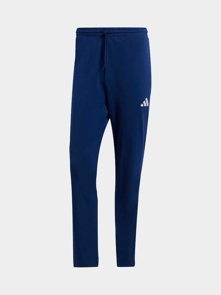 adidas Blue Small Essentials Logo Single Jersey Joggers - Image 9 of 9