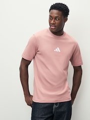 adidas Pink 100% Cotton T-Shirt - Image 1 of 5
