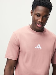 adidas Pink 100% Cotton T-Shirt - Image 4 of 5