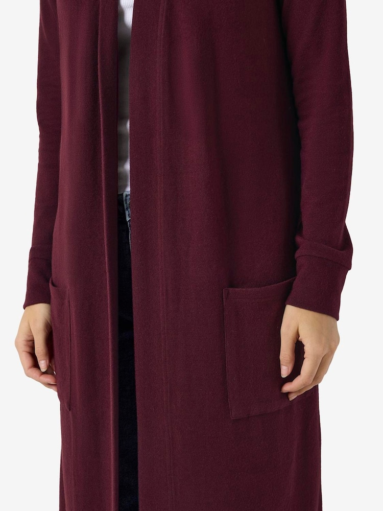 NOISY MAY Red Cosy Longline Soft Cardigan - Image 4 of 4 NOISY MAY Red Cosy Longline Soft Cardigan - Image 4 of 4