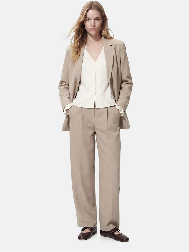 PIECES Brown Loose Blazer - Image 1 of 6