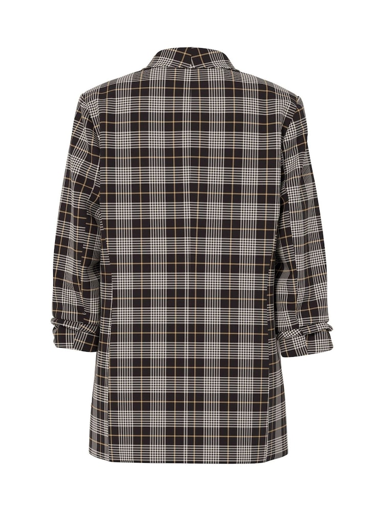 PIECES Grey 3/4 Length Printed Blazer - Image 2 of 2