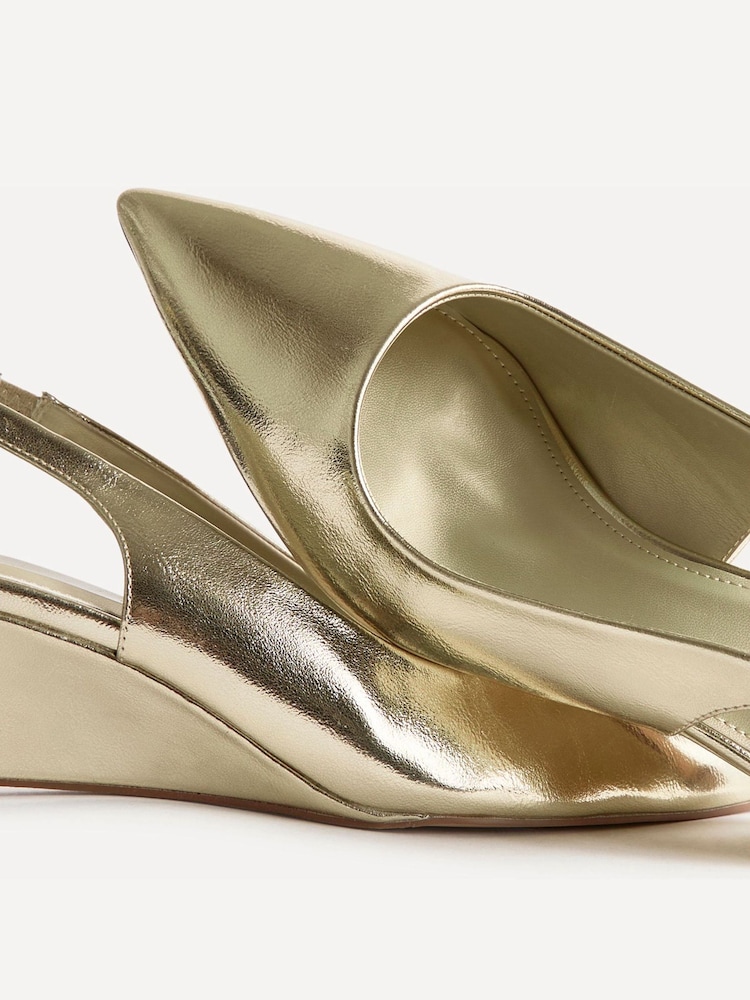 Linzi Gold Janelle Wedge Court Heels - Image 5 of 5