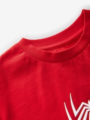 Red Spiderman Badge Applique T-Shirt (3-16yrs) - Image 3 of 4