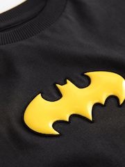 Black Licensed Batman Logo Appliqué T-Shirt (3-16yrs) - Image 3 of 3