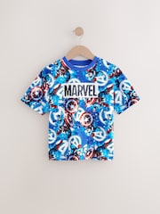 Blue Captain America T-Shirt (3-16yrs) - Image 1 of 5