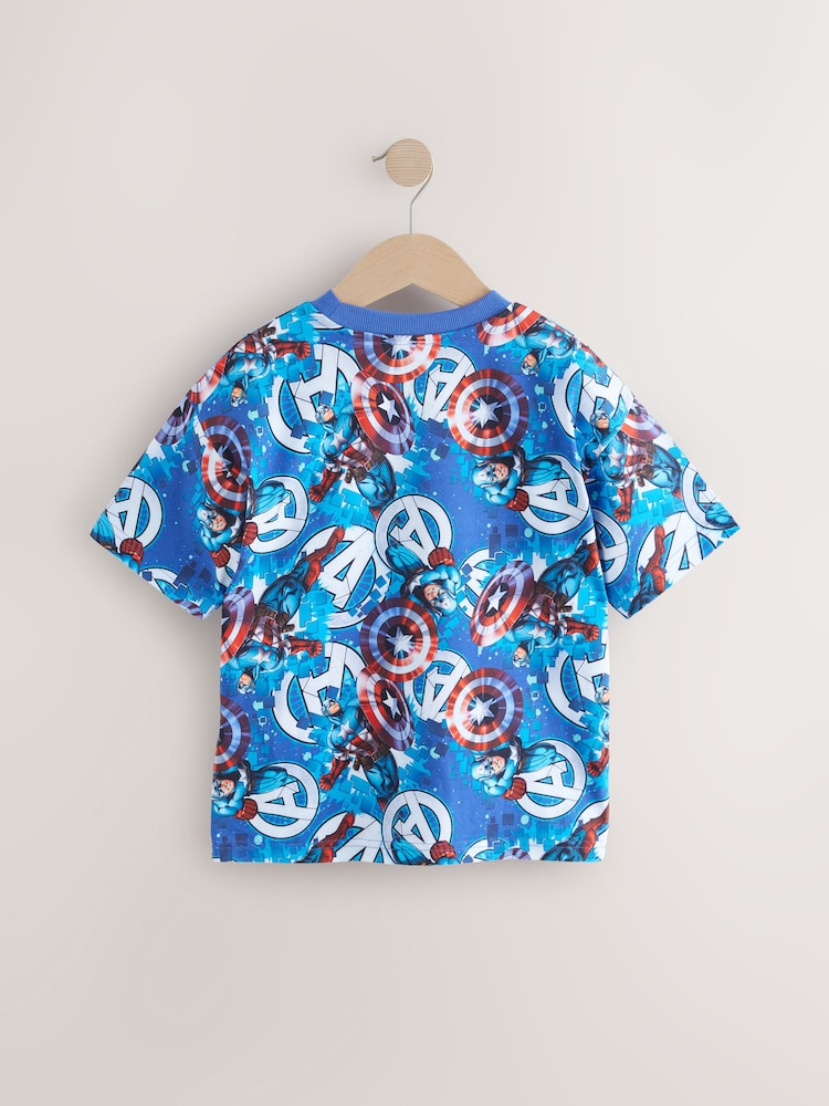 Blue Captain America T-Shirt (3-16yrs) - Image 2 of 5