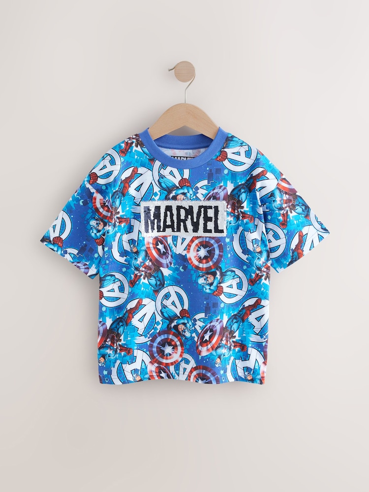 Blue Captain America T-Shirt (3-16yrs) - Image 3 of 5