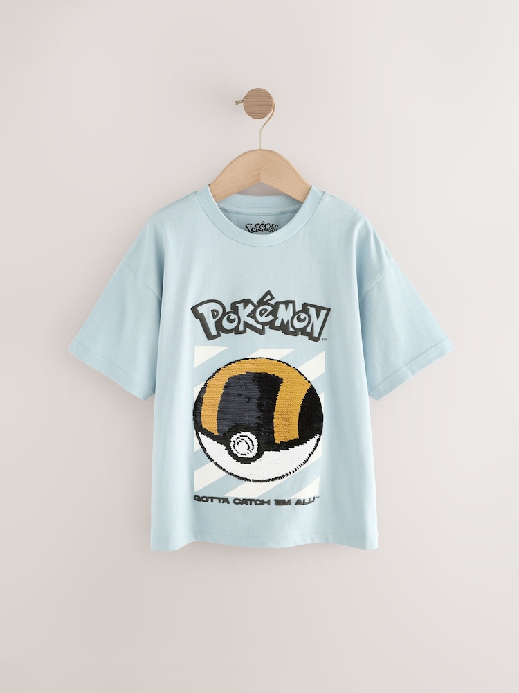 أزرق - تيشِرت بكُم قصير مزيّنة بطبعة شخصية Pokémon بترتر (4-16 سنة) - صورة 2 من 5