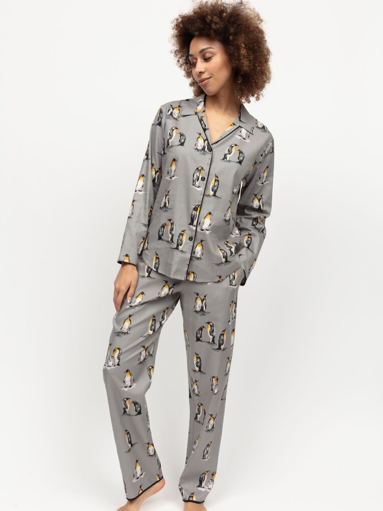 Cyberjammies Grey Printed Long Sleeve Pyjama Set - Image 2 of 4