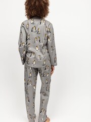 Cyberjammies Grey Printed Long Sleeve Pyjama Set - Image 3 of 4