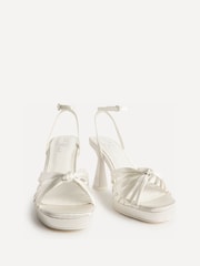 Linzi White Socialite Bridal Platform Heeled Sandals - Image 3 of 5