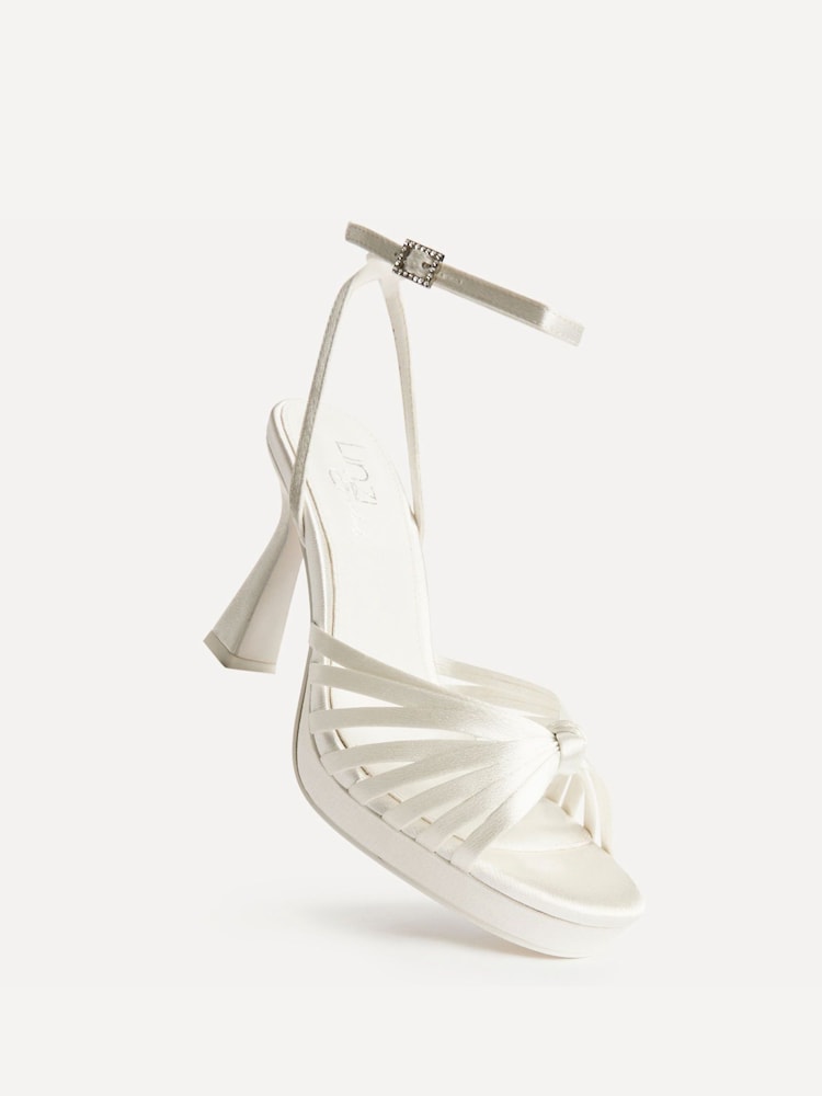 Linzi White Socialite Bridal Platform Heeled Sandals - Image 5 of 5 Linzi White Socialite Bridal Platform Heeled Sandals - Image 5 of 5