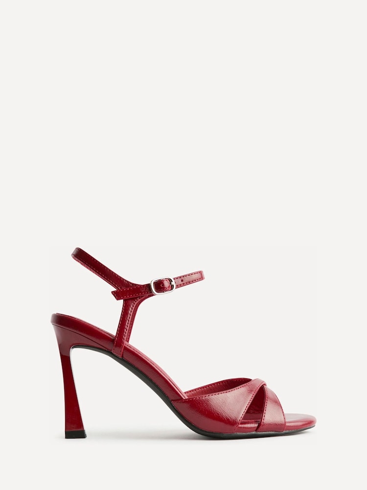 Linzi Red Compelled Crossover Stiletto Heeled Sandals - Image 2 of 5