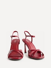 Linzi Red Compelled Crossover Stiletto Heeled Sandals - Image 3 of 5