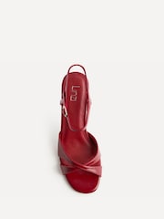Linzi Red Compelled Crossover Stiletto Heeled Sandals - Image 4 of 5