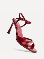 Linzi Red Compelled Crossover Stiletto Heeled Sandals - Image 5 of 5