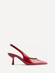 Linzi Red Featured Slingback Court Heels - Image 2 of 5