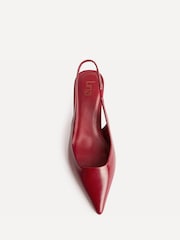 Linzi Red Featured Slingback Court Heels - Image 4 of 5