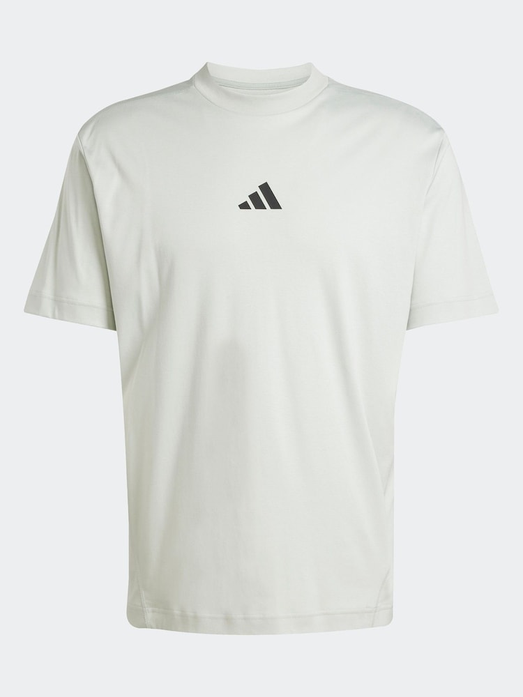 adidas Grey 100% Cotton T-Shirt - Image 5 of 5