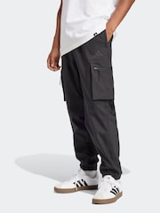 adidas Black Bar Logo Cargo Joggers - Image 1 of 6