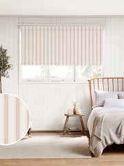 Sophie Allport Pink Oundle Stripe Made To Measure Roller Blinds - Image 1 of 6