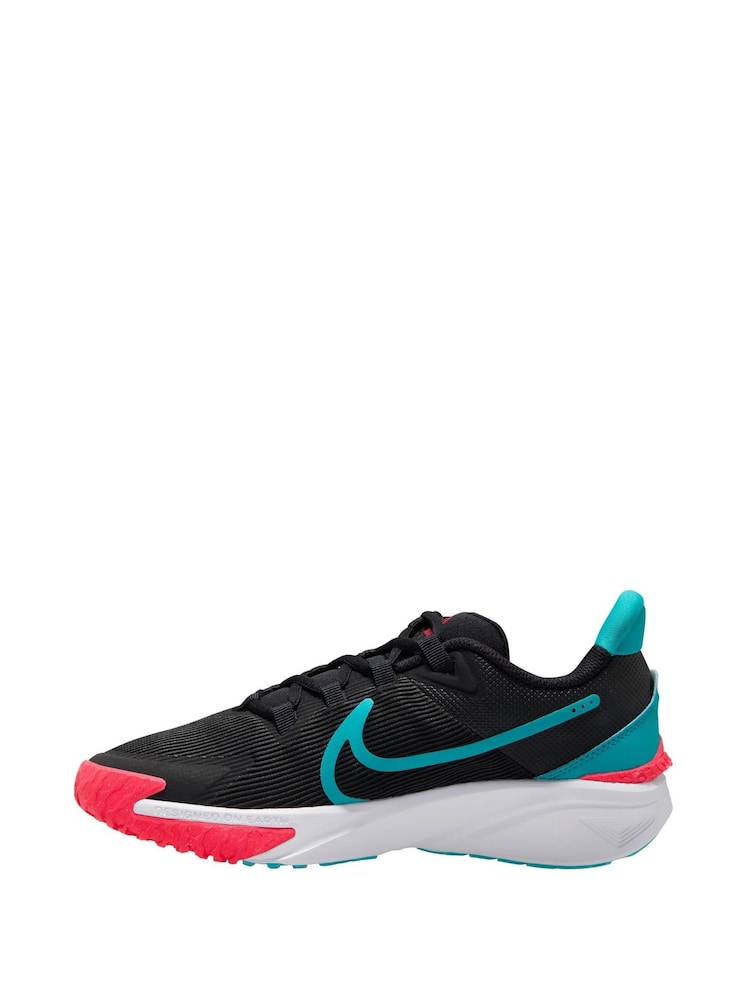 Black Blue Red - Zapatillas de deporte juveniles Star Runner 4 de Nike - Imagen 2 de 4