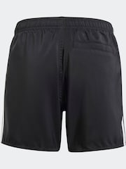 adidas Black 3 Stripes Swim Shorts - Image 2 of 5