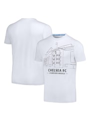 Fanatics Chelsea Stamford Bridge Graphic 100% Cotton White T-Shirt - Image 1 of 3