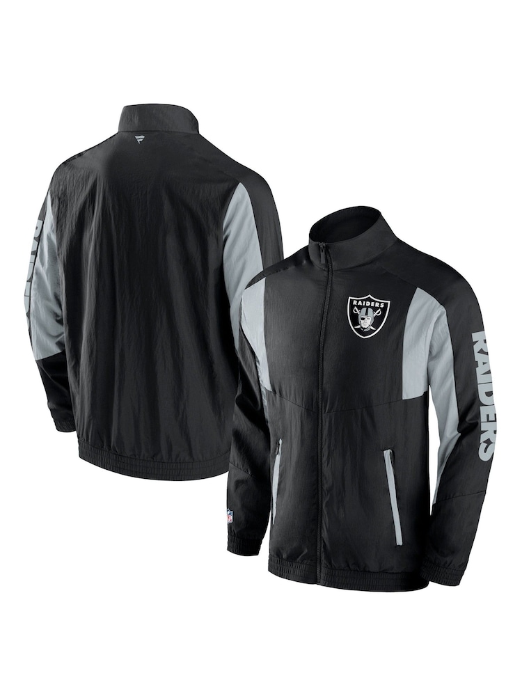 Fanatics NFL Las Vegas Raiders Woven Track Black Jacket - Image 1 of 3