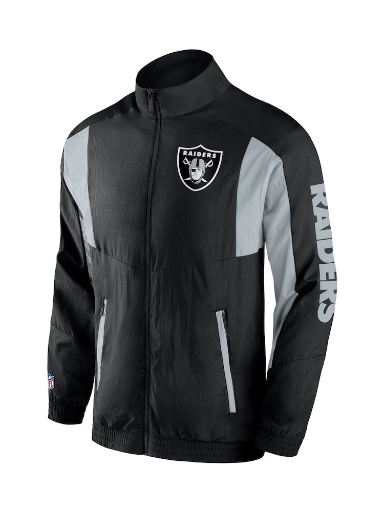 Fanatics NFL Las Vegas Raiders Woven Track Black Jacket - Image 2 of 3