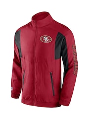 Fanatics Red NFL San Francisco 49ers Woven Track Jacket - Image 2 of 3